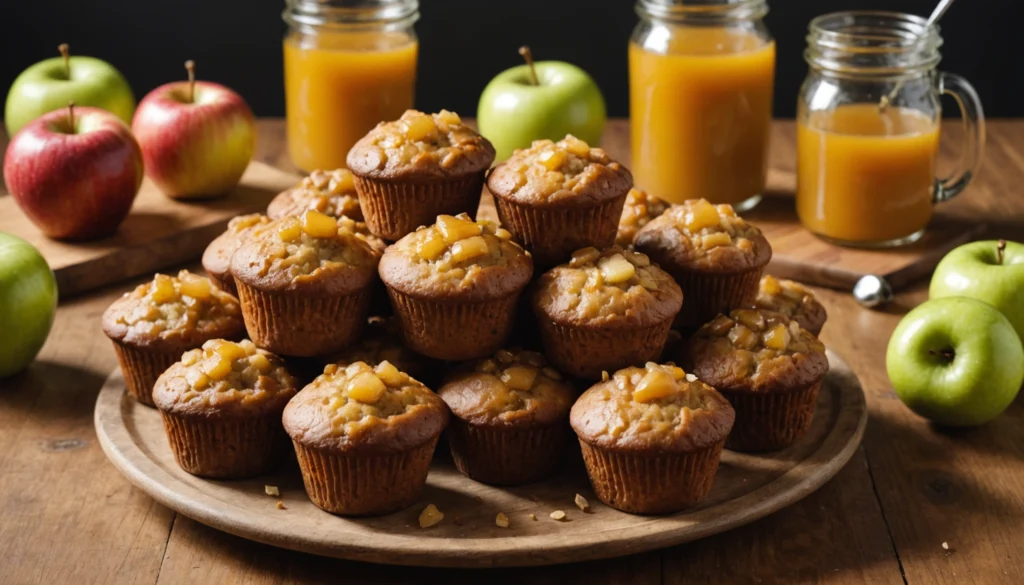 muffin compote de pomme healthy